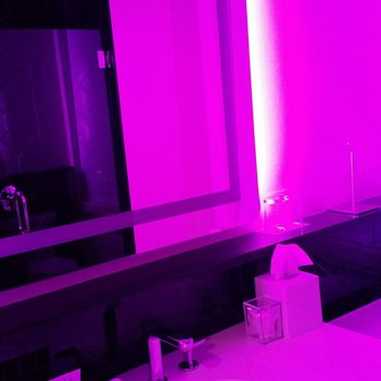 21c Museum Hotel Durham - Cool lighting in the bathroom - Hotels Near Me - Durham, North Carolina 21c Museum Hotel Durham - Cool lighting in the bathroom - Hotels Near Me - Durham, North Carolina