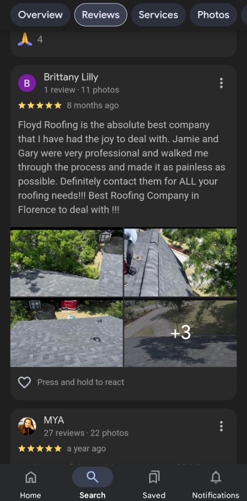 Slide of Floyd's Roofing of the Carolinas