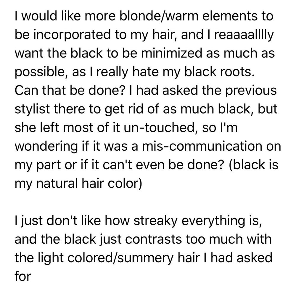Epoch Studio Salon - Chicago - My email to them where I explained what my concerns were. Their fix was shampooing my bangs for me, that's it? - Hair Extensions Near Me - Chicago, Illinois