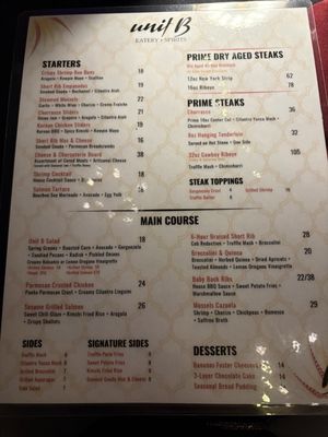 Menu photo 1 Unit B Eatery + Spirits Pembroke Pines, FL