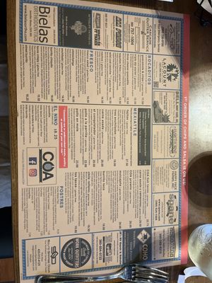 Menu photo 2 Coa Mexican Eatery La Conner, WA