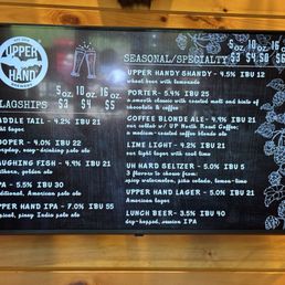 Beer menu Beer menu