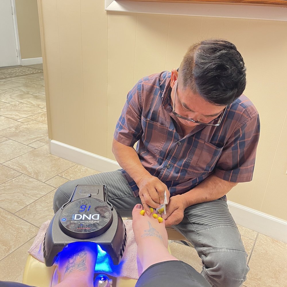 NV Nails & Beauty - Getting a gel polish pedicure. - Nail Salons Near Me - Spring Hill, Florida