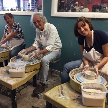 Gumbo Limbo Pottery - Young friends enjoying a lesson together - Art Classes Near Me - Miami, Florida