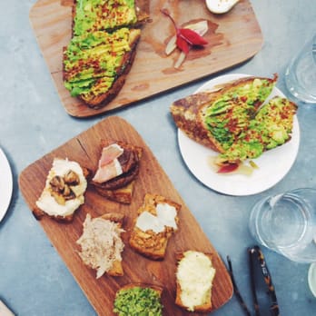 Bartavelle Cafe - Avocado Toast ($6.5) and Crostini Sampler (6 for $15) - Coffee & Tea Near Me - Berkeley, California