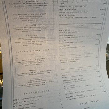 Harry's - Menu - Steakhouses Near Me - Manhattan, New York