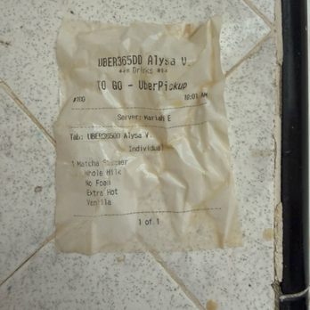 Basecamp Dinette - The order ticket in question - Coffee & Tea Near Me - Burbank, California Basecamp Dinette - The order ticket in question - Coffee & Tea Near Me - Burbank, California