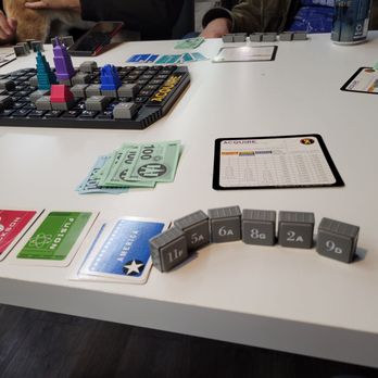 Game Nights Cafe - My "portfolio", the winner is the person with the most money at the end. It wasn't me, however. - Tabletop Games Near Me - Pomona, California