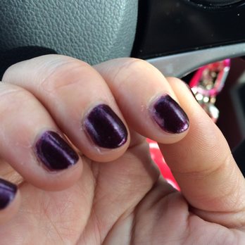 Night Light Nail Salon - Missed edges, uneven rolling heaves of polish, didn't even get to the cuticles. Uneven filing. I asked for "square" - Nail Salons Near Me - Seattle, Washington