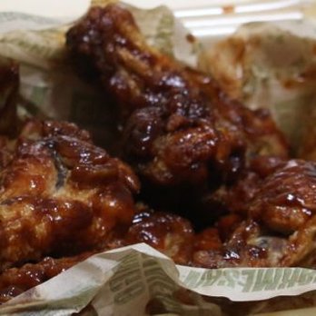 Wingstop - Picture of the yummy BBQ wings we had! - Chicken Wings Near Me - Plano, Texas