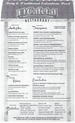 Menu photo 8 El Cafetal Indian Trail, NC