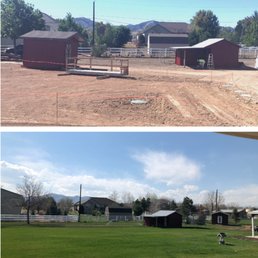 two different views of a farm