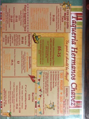 Menu photo 5 Taqueria Hermanos Chavez Tifton, GA
