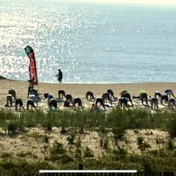 Dewey Beach Yoga - A beautiful morning for beach yoga!