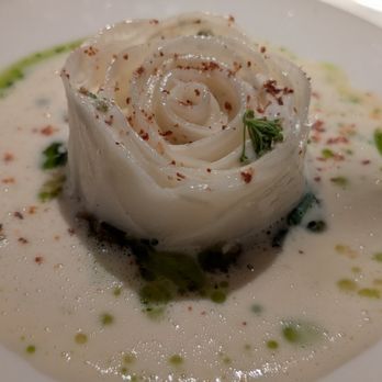 Core by Clare Smyth - Norfolk purple-top turnip - walnut, brassica leaves, and nutmeg - British Near Me - London, XGL