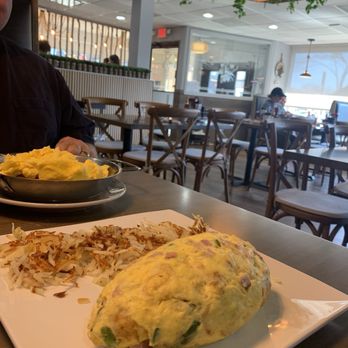 Egg House - Denver omelet, it is almost the size of a nerf football! - Breakfast & Brunch Near Me - Arlington Heights, Illinois