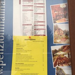 Penzion Malina - Menu