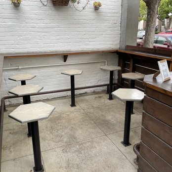 Benchmark - This is the only seating where dogs are allowed - New American Near Me - Santa Ana, California