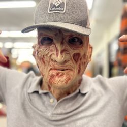 Spirit Halloween - My husband scared the sh*t out of me with this face mask!!! OMG...