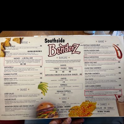 Menu photo 3 Southside Benderz Avon, CO
