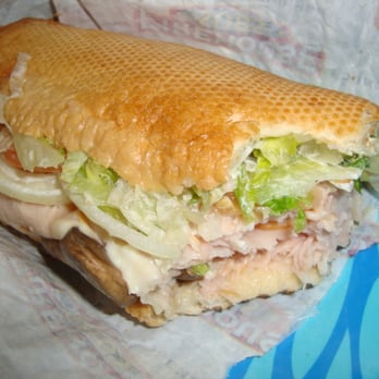 Firehouse Subs - Half portion of my TO GO Order LARGE Engineer Up Close..  Opphs I took a bite!  February 4th 2015 - Sandwiches Near Me - Aurora, Colorado