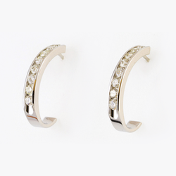 Valentino Jewelers - Curved Diamond Earrings by Mark Singerman Designs, Valentino Fine Jewelers, Novato, CA