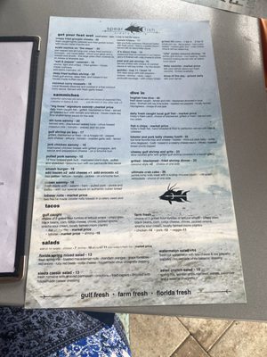 Menu photo 1 Spearfish Grille Sarasota, FL