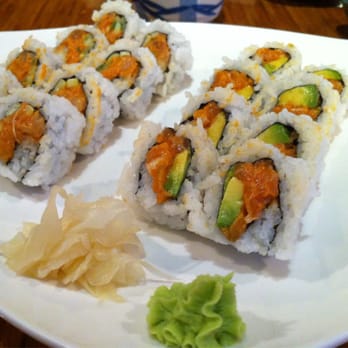 Sushi Kanpai - Spicy tuna on the left, spicy salmon on the right. - Sushi Bars Near Me - Seattle, Washington Sushi Kanpai - Spicy tuna on the left, spicy salmon on the right. - Sushi Bars Near Me - Seattle, Washington