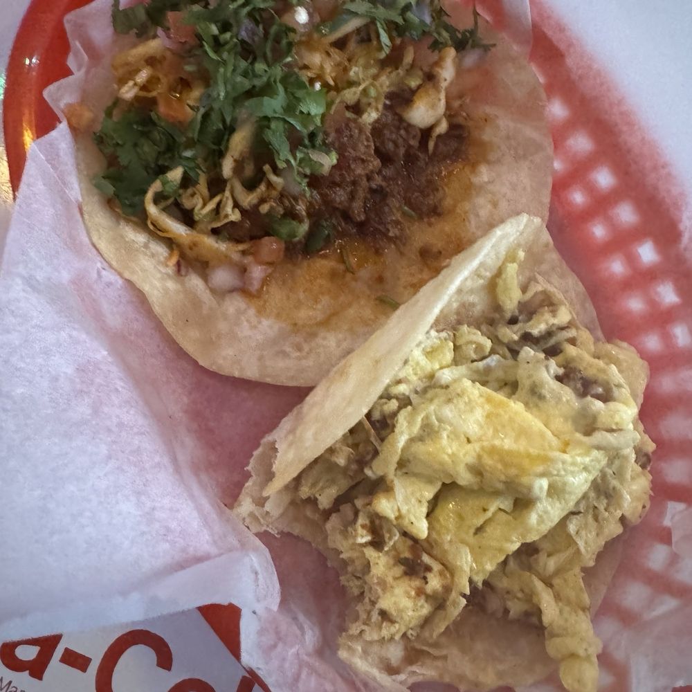 Carne Guisada Egg and bacon