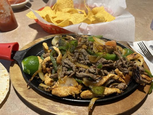 Photo of Taqueria El Paso - Boone, NC, US. Steak and chicken fajitas