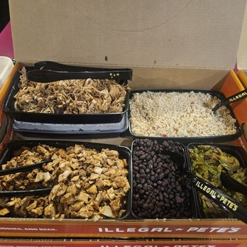 Illegal Pete's Lodo - Taco bar meats, rice, beans, peppers - Bars Near Me - Denver, Colorado Illegal Pete's Lodo - Taco bar meats, rice, beans, peppers - Bars Near Me - Denver, Colorado