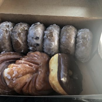 Shipley Do-Nuts - Hooked on the blueberry cake donuts! The cinnamon roll, butterfly roll and frosted donut were also great. - Donuts Near Me - Saginaw, Texas