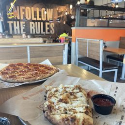 Cheesy bread and pepperoni hot honey pizza!! Yum!!! Cheesy bread and pepperoni hot honey pizza!! Yum!!!