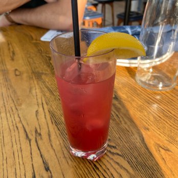 Offshore Rooftop - Black swan drink - New American Near Me - Chicago, Illinois