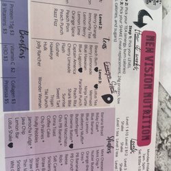 NewVision Nutrition KC - Menu--shake comes with a tea as well!