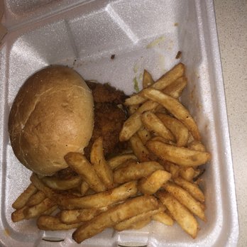 Black Salt Kitchen - D'Jaj Fried Chicken Sandwich with Seasoned Fries - Burgers Near Me - Blacksburg, Virginia Black Salt Kitchen - D'Jaj Fried Chicken Sandwich with Seasoned Fries - Burgers Near Me - Blacksburg, Virginia