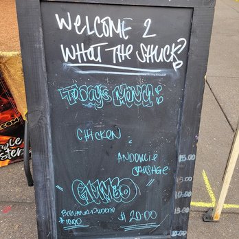 What The Shuck - Menu - Cajun/Creole Near Me - San Francisco, California What The Shuck - Menu - Cajun/Creole Near Me - San Francisco, California