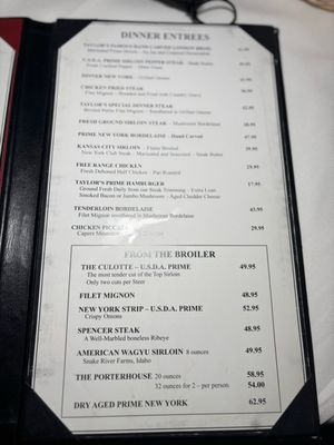 Menu photo 3 Taylor's Steakhouse Los Angeles, CA Menu photo 3 Taylor's Steakhouse Los Angeles, CA