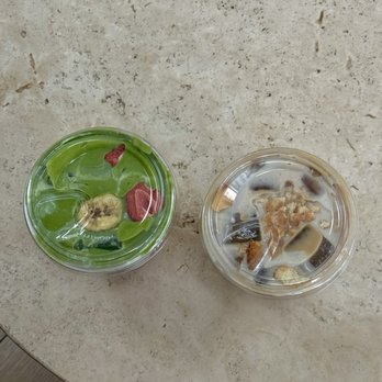 Badash Bakes - Strawberry and banana matcha  Banana pudding latte - Bakeries Near Me - Pasadena, California