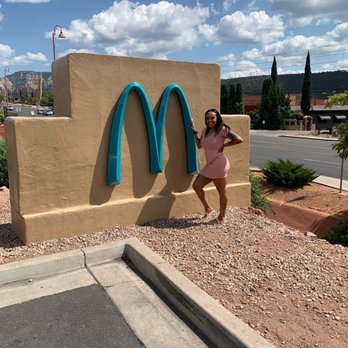 McDonald's - Blue Mac Donald's sign - Fast Food Near Me - Sedona, Arizona McDonald's - Blue Mac Donald's sign - Fast Food Near Me - Sedona, Arizona
