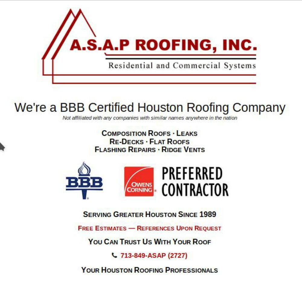 Slide of ASAP Roofing