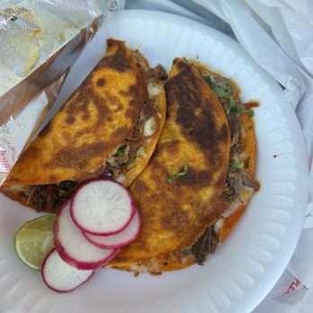 Teddy's Red Tacos - Mini quesadillas w/birria $5.49/ea - Tacos Near Me - Los Angeles, California Teddy's Red Tacos - Mini quesadillas w/birria $5.49/ea - Tacos Near Me - Los Angeles, California
