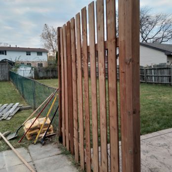 K&B Contracting - a fence that is being built - General Contractors Near Me