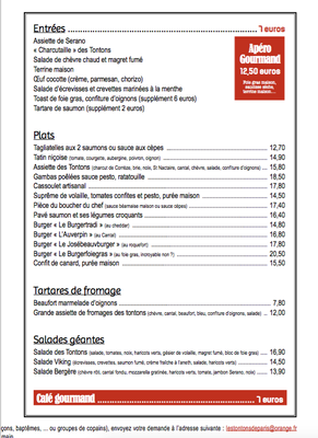 Menu photo 3 Les Tontons Paris, 75