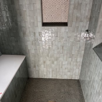 Pacific Coast Tile - Tiled shower enclosure, shampoo niche & floor. - Flooring Near Me - Petaluma, California Pacific Coast Tile - Tiled shower enclosure, shampoo niche & floor. - Flooring Near Me - Petaluma, California