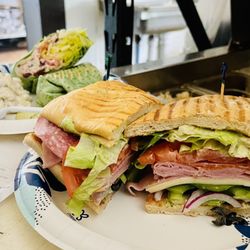 Hungry Bear Cafe - Cranberry chicken walnut wrap and Italian sub