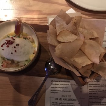 Lechon - Ceviche with chips! - Tapas Bars Near Me - Portland, Oregon