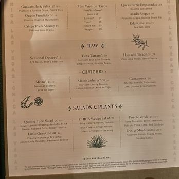 CHICA - Menu - Latin American Near Me - Las Vegas, Nevada