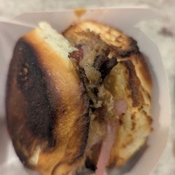 Burnt buns of BBQ Pork Slider