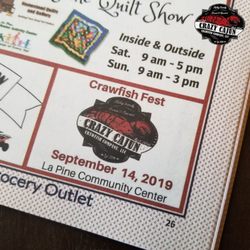 Crazy Cajun Crawfish - Be on the lookout for ticket sales for the La Pine Crawfish Fest happening September 14, 2019 at the La Pine Senior Activity Center.